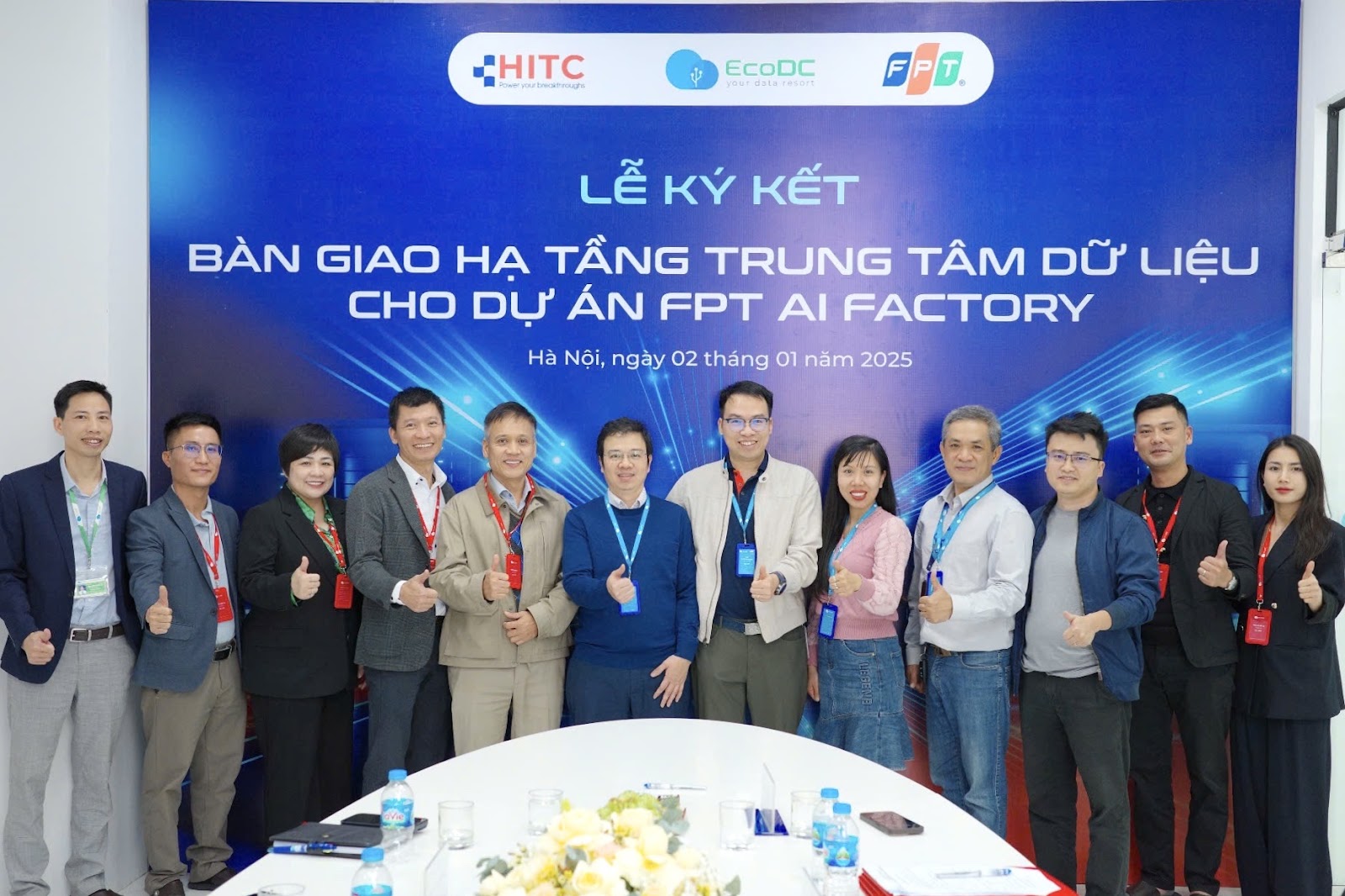 HITC KÝ KẾT BÀN GIAO HẠ TẦNG TRUNG TÂM DỮ LIỆU CHO DỰ ÁN FPT AI FACTORY